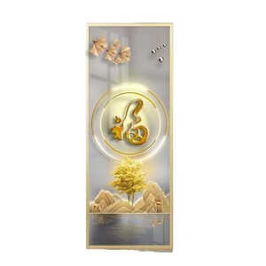 Cloison de séparation moderne minimaliste imperméable avec motif floral imprimé sur verre trempé pour salle de bain, toilettes, entrée - Product Image 5