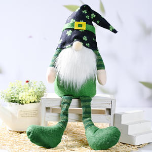 Youlun St. Patricks Day Gnome Poupée En Peluche Elfe Irlandais Shamrock Longue Jambe Sans Visage Gnomes En Peluche Pour La Maison Table Printemps Ornements - Product Image 5
