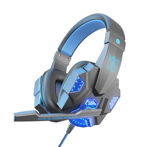หูฟังครอบหูมีไฟ LED RGB แบบมีสายหูฟังสำหรับเล่นเกมเสียงรอบทิศทางไมโครโฟนในตัวส่งทันทีขนาดใหญ่ - Product Image 2