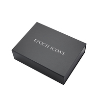 Boîte cadeau fitness de luxe magnétique noire mate vide, écologique, avec couvercle à rabat, de marque, extra large