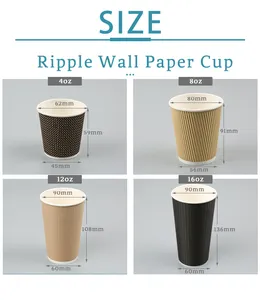 Disposable Biodegradable Paper Cup Disposable Coffee Cup Milk Tea Packaging Paper Cup