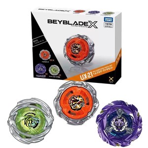 Nouveau Set <span class=keywords><strong>de</strong></span> Combat UX21 Hell Nether Deck Takara <span class=keywords><strong>Beyblade</strong></span> X pour Enfants, avec Lanceur à Cordon UX20 Glory Valkyrie LF et Toupies Métalliques <span class=keywords><strong>Burst</strong></span> TopToys - Product Image 2