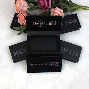 B596 kotak bulu mata kosong kotak bulu mata hitam paket label pribadi kustom kotak kemasan bulu mata Kasus bulu mata - Product Image 5