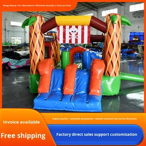 Lớn ngoài trời <span class=keywords><strong>Inflatable</strong></span> lâu đài cho trẻ em trượt vuông <span class=keywords><strong>Trampoline</strong></span> với nghịch ngợm lâu đài sân chơi - Product Image 5