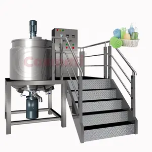 2024 top quality 500l 1000l hair dye paste stainless steel mixing tank with high speed disperser stirrer