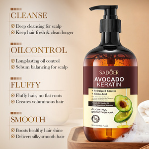 Shampooing et après-shampoing SADOER à l'huile d'avocat et à la kératine pour des cheveux sans frisottis - Product Image 4