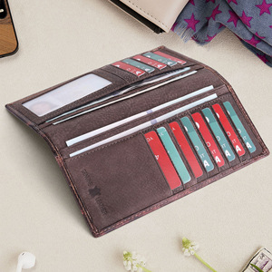 Men's <b>Long</b> <b>Wallet</b> Dark Brown Black Genuine Leather RFID Protection Multi-Card Slot Vertical Everyday Use - Product Image 2