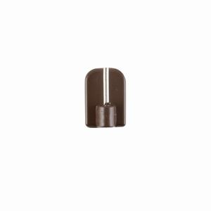 Ensemble de 4 crochets adhésifs modernes en plastique marron pour rideaux - Product Image 1