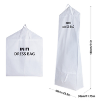 Housses de vêtements non tissées de haute qualité pour robes de mariée, avec logo personnalisé, housses de protection pour robes de mariée, sacs anti-poussière pour robes