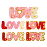 Impression numérique LOVE Saint-Valentin Transferts 3D DTF Autocollants thermiques Prêts à presser Transferts DTF pour T-shirts