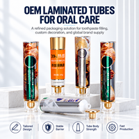 Tubes d'emballage en aluminium et plastique pour dentifrice 100 ml, contenants laminés pour soins bucco-dentaires 12,7-35 mm, bouchon à vis personnalisé imprimé UV