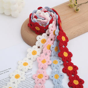 Garniture tricotage colorée OEM Sac à main Accessoires de sac en dentelle Garniture en dentelle <span class=keywords><strong>crochet</strong></span> - Product Image 6