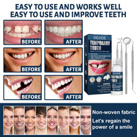 Kit de réparation dentaire temporaire Eelhoe, colle adhésive solide pour prothèses dentaires, colle à dents DIY, pour dents manquantes, cassées, perdues, outil de réparation de l'espace interdentaire modelable