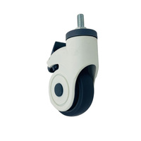 Roulettes pivotantes à petite roue de 2,5 pouces en TPR et nylon de qualité médicale, haute capacité de charge, durables et très vendues, pour lit d'hôpital