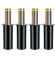 Bollards de sécurité rétractables automatiques hydrauliques en acier inoxydable 304 anti-choc pour entrée scolaire ou gouvernementale