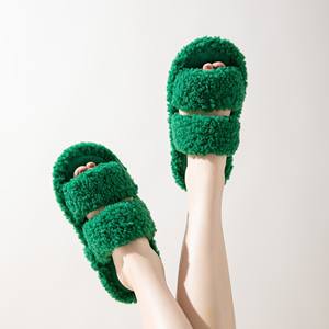 Pantuflas Peludas para Mujer, para Interiores y Exteriores, de Felpa, de Piel Sintética, de Algodón para Invierno - Product Image 4