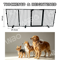 Barrière pour chien CanboPet autoportante pour grands chiens, clôture pliable en métal avec porte pour escaliers, intérieur/extérieur