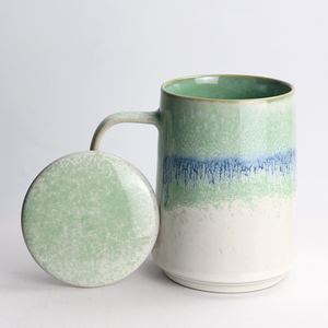 Tasse à thé en céramique personnalisée <span class=keywords><strong>avec</strong></span> glaçure réactive, infuseur et couvercle - Product Image 2