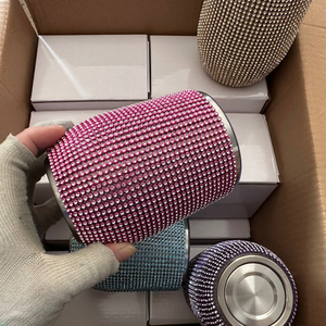 DD2743 Bling with Lid Straw U Shaped Egg Cup Insulated Diamond Rhinestone Glitter <strong>Wine</strong> Glass <strong>Tumbler</strong> for Women Mothers Day Gifts - Product Image 6