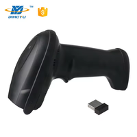 Escáner de código de barras inalámbrico Industrial de 2,4G y lector de código QR CMOS de alta velocidad para pantalla almacén biblioteca supermercado 1D 2D