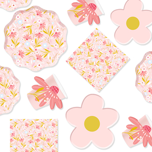 DAMAI - Juego de Platos de Papel Florales Vintage con Borde Dorado, Platos Desechables Florales para Decoraciones de Baby Shower - Product Image 4