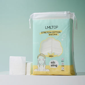 Tampons en coton extensibles pour le levage de toner Doux Absorbant Convient aux courbes du visage Réutilisable <span class=keywords><strong>Lavable</strong></span> 240Pcs Pack TOP-151 - Product Image 2