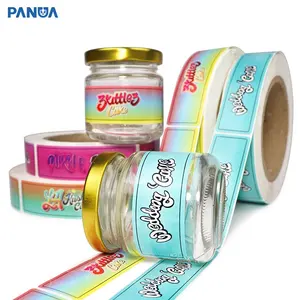 printed canned food waterproof logo adhesive packaging labels custom tamper proof food safety label sticker roll