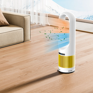 Ventilatore a Torre Senza Pale Elettrico Intelligente con Funzione di Raffreddamento e Riscaldamento, Purificatore d'Aria con Filtro HEPA, Facile Installazione per Casa e Hotel - Product Image 1