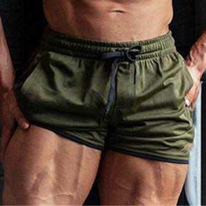 Shorts de <span class=keywords><strong>sport</strong></span> pour hommes européens et américains, nouveaux shorts de course d'été pour hommes, shorts de fitness tendance à séchage rapide pour hommes - Product Image 2