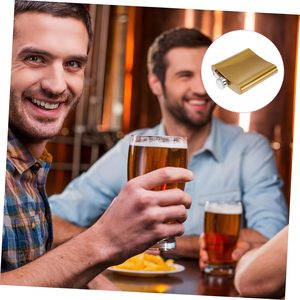 Gourde isotherme personnalisable en acier inoxydable doré pour le camping, les voyages et les fêtes |   Flacon à liqueur portable en métal pour la vente en gros - Product Image 2