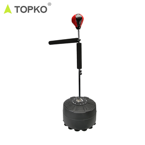 TOPKO Sac de frappe et <span class=keywords><strong>barre</strong></span> de rotation autoportant, équipement de boxe <span class=keywords><strong>avec</strong></span> cible de réaction, sac de frappe de boxe rempli d'eau - Product Image 1