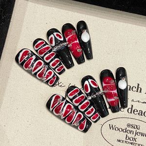 TSZS Vente en gros de faux ongles faits à la main, style Y2K, ongles 3D fantômes, dessins animés, réutilisables, en acrylique, pour femmes - Product Image 4