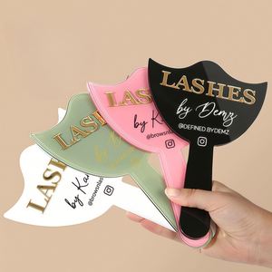Miroir de poche personnalisé pour les réseaux sociaux, accessoire pour technicien en extensions de cils, outils photo, cadeau pour maquilleur(se) - Product Image 1
