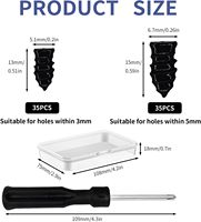 Clous de réparation de pneus 70 pièces, vis en caoutchouc pour réparation de pneus, kits de clous en caoutchouc pour réparation de crevaison, outil robuste pour pneus sous vide
