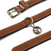 Collar para perro acolchado de cuero ajustable, moderno, italiano, duradero