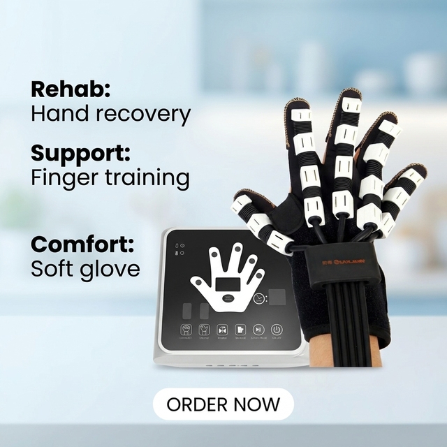 Hand Rehabilitation Robot Gloves, Stroke Patients Finger Recovery Training Hand Massager