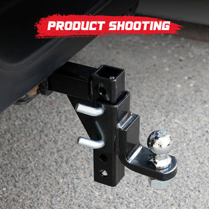 Ambull Top Qualität Offroad Auto Schwarz Drop oder Rise Höhen verstellbare Anhänger kupplung Abschleppen mit 2 "Ball Trailer Ball Mount - Product Image 4