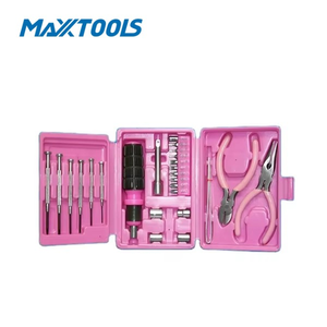 Набор розовых бытовых инструментов из 25 предметов, углеродистая сталь, для ремонта дома, с портативным кейсом, оптовая продажа OEM - Product Image 2