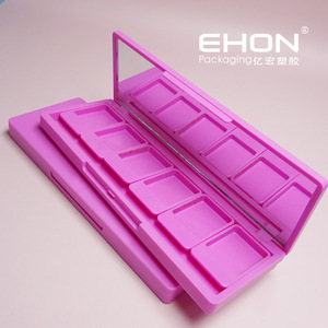 Empty Replaceable ABS Eyeshadow Palette <b>Box</b> with 6-Color Swatches Portable Cosmetic Case with Mirror - Product Image 5