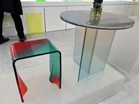 Meubles en acrylique bon marché, chaise, étagère, couleur, tout transparent, tables à manger