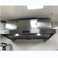 KELV Hotte de cuisine pour restaurant, hotte aspirante de cuisine, hotte aspirante de cheminée de 1.5m, filtre extracteur de fumée automatique avec électrostatique