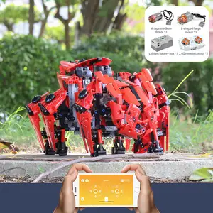 MOULD KING 20005 Walking Tank Hexapod Robot Electric Remote Control Assembly Building Block Toy