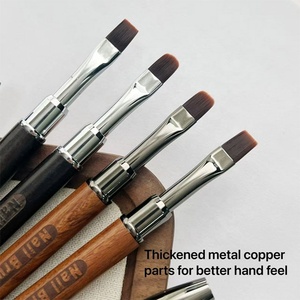 Hot Selling High-quality Nail <b>Brushes</b> Flat Pens UV <b>Round</b> Head Pens Customizable Logos OEM/ODM Factory Wholesale Customization - Product Image 2