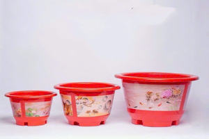 Maceta Ecológica Profesional de Fábrica en Forma de Campana Roja o Blanca con Decoración 3D y Patrón Natural para Plantas y Flores de Tamaño Pequeño - Product Image 6