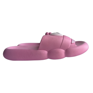Pantofole da donna rosa con punta aperta, suola spessa 15 mm in EVA, fodera in peluche imbottita, per tutte le stagioni - Product Image 1
