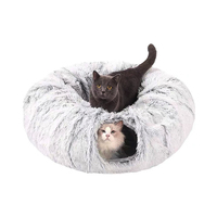 Fabricant de gros tunnel pliable pour chat en peluche pliable