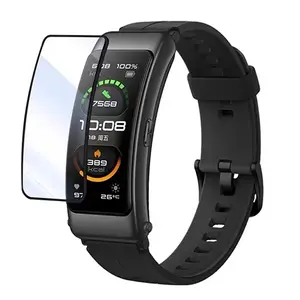 Voor Huawei Band B6 B7 Smart Watch Pmma + Pc Volledige Dekking Schermbeschermer Zachte 3d Gebogen Rand Beschermende Film