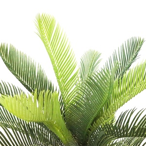 Cycas artificiel de 125 cm de haut à double tronc <span class=keywords><strong>en</strong></span> <span class=keywords><strong>pot</strong></span> pour décoration intérieure - Product Image 2