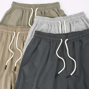 Custom <b>Men's</b> Summer Sporty 100% Cotton Sweat <b>Shorts</b> Plus Size Casual Runners' Board <b>Shorts</b> Embroidered Knitted Elastic Waist - Product Image 4