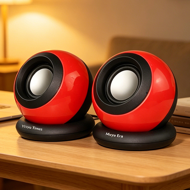 Portable Plug and Play 2.0 Channel Subwoofer Speaker for Desktop and Notebook with Game Sound Effects 5-10 Hours Battery Life